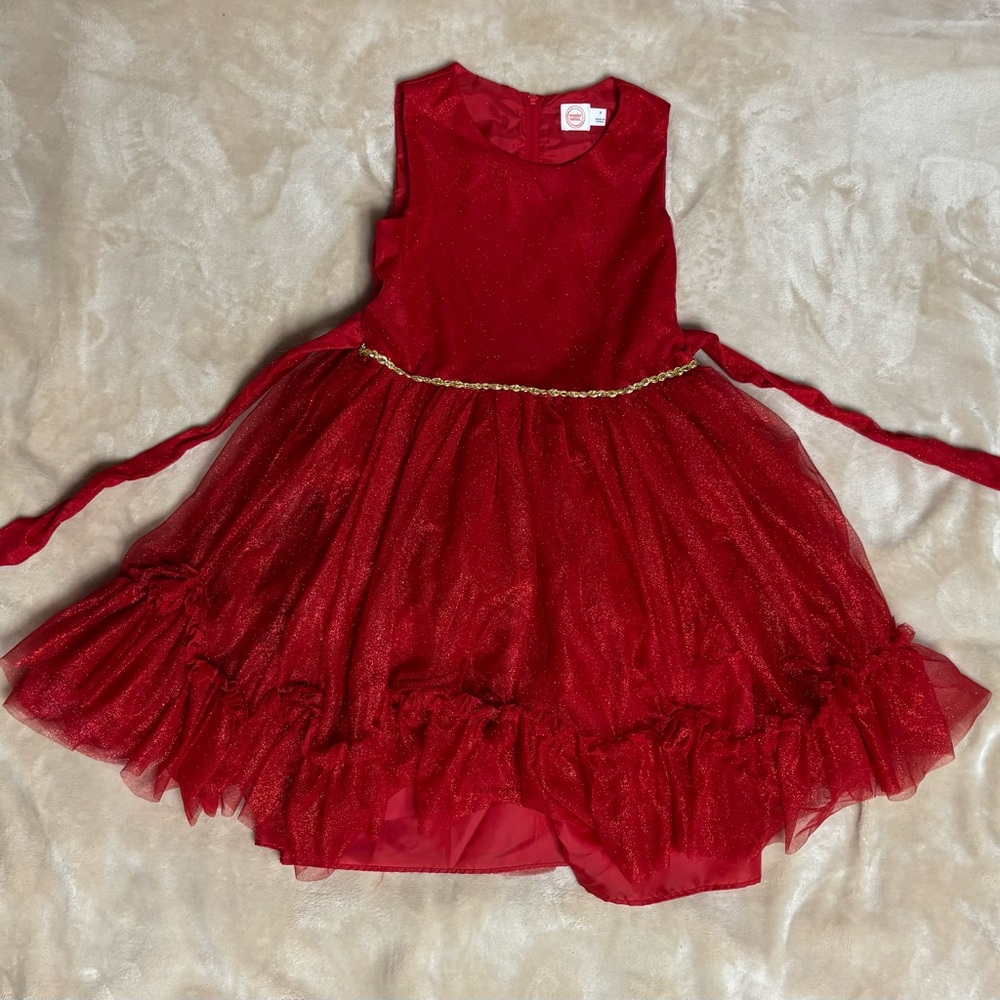 Elegant Red Kids Holiday Dress